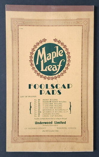 Vintage Maple Leaf 2-Column Accounting General Ledger Paper Pad