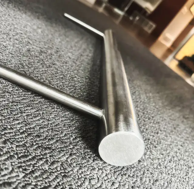 NEW - custom stainless steel Handrail - 24"x3" diam - GREAT DEAL