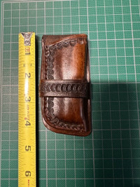 Leather Belt Sheath for Pocket Knife