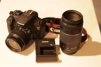 Canon EOS Rebel T3, 18-55 IS 2 & 75-300 USM 3 lenses, View more