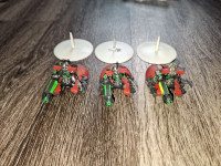 Warhammer 40k 3 painted red necron Lokhust destroyers