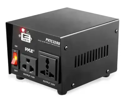 500 Watt Step Up and Step Down Voltage Converter Transformer with USB Charging Port - AC 110/220 Ste...
