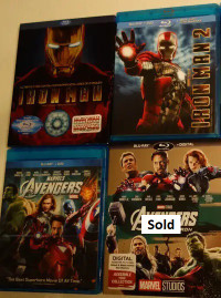 *** Blu Ray Marvel/DC movies for sale (Iron Man, Thor, Batman,.)