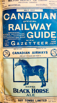 1937 Canadian Railway Guide and shippers vintage ref