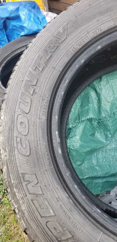 I'm offering a set of four used 245/65R17 tires. These tires are perfect for winter driving and prov...