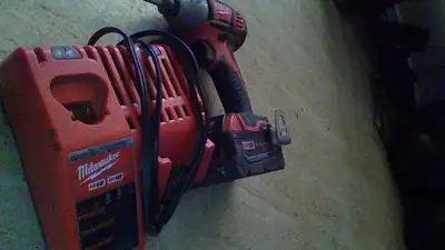 milwaukee impact battery and charger, View more