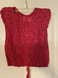 4/5T Pink Lace Top