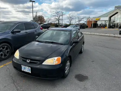 Selling my 2002 black Honda civic. Car drives and runs well. It was just safetied 2 years ago. My so...