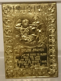 Vintage A Childs Prayer Brass Wall Plaque Made in England