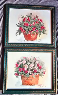 2 Peggy Abrams Watercolour Paintings.