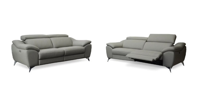 Electric Genuine Top Grain leather reclining sofa set in Couches & Futons in Vancouver - Image 3