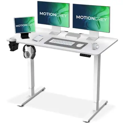 Barely used adjustable PC desk and a chair bought 3 weeks ago, View more