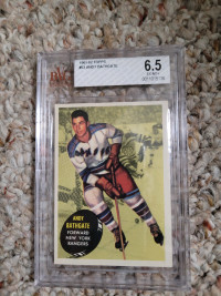 Graded 1961-62 Andy Bathgate hockey card 