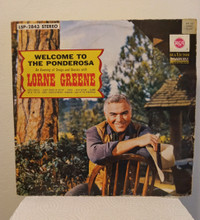 **LORNE GREENE - WELCOME TO THE PONDEROSA -1964 VINYL LP*