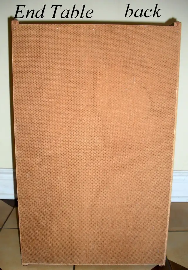 End Table, brown wood, top-shelf-cupboard, overall 24x15x12” in Other Tables in City of Toronto - Image 7