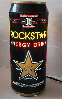 Vintage Rockstar Energy Drink Motion Rotation Lamp