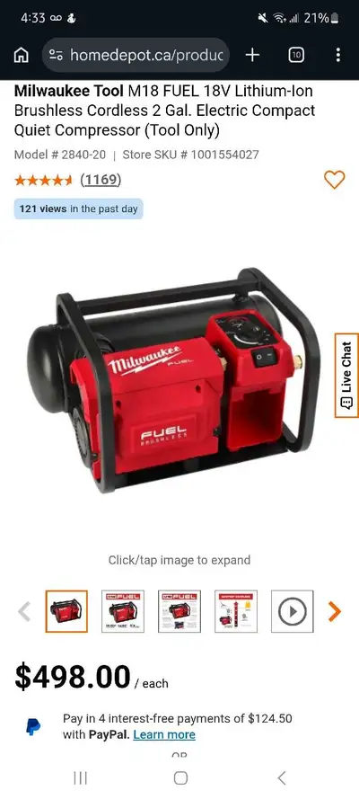 Milwaukee compressor, View more