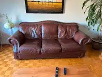 Divan en cuir Brun / Brown leather sofa