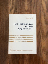 LIVRE LA LINGUISTIQUE ET SES APPLICATIONS