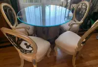 Round dining table set 