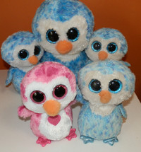 5 TY Beanie Boo & Beanie Buddy Penguins