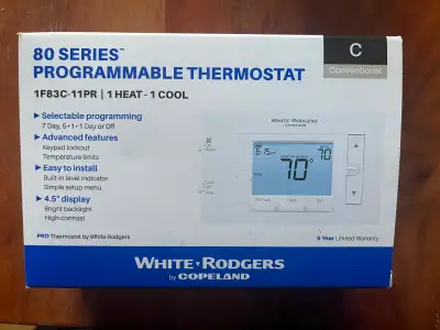 Thermostat - White Rogers $40, View more