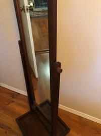 Standing mirror 14” wide by 47.5 length , total length 55”