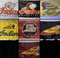 7 Motorcycle flags (INDIAN) 3x5 feet. 7 drapeaux de Moto INDIAN 