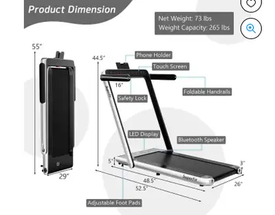 This is a an easy treadmill to move and store. all LED touch for easy viewing. Works great still jus...