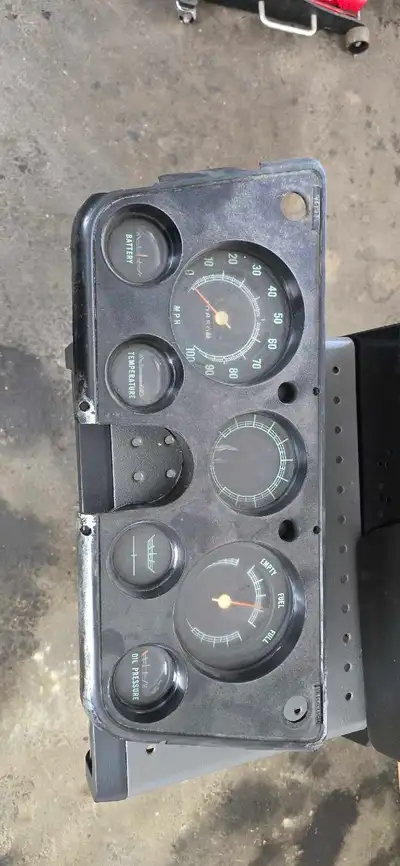 Instrument cluster for a 1971 Chevy truck Bezel is cracked but the cluster is good Free as I don't w...