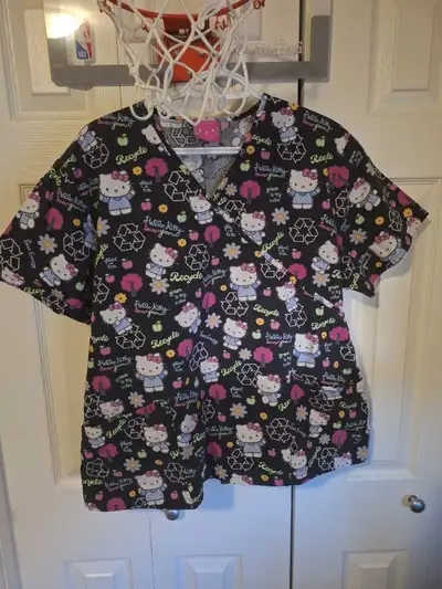 Hello Kitty L/XL scrub top, View more