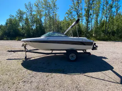 Immaculate and well-maintained. Shrink-wrapped in winters. 4.3L Mercruiser, new trailer tires, Lowra...