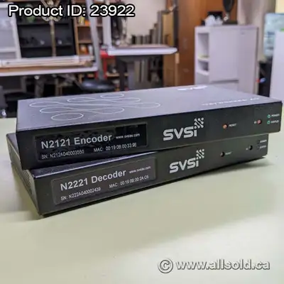Set of SVSi N2121 Encoder & N2221 Decoder Networked AV Equipment, View more