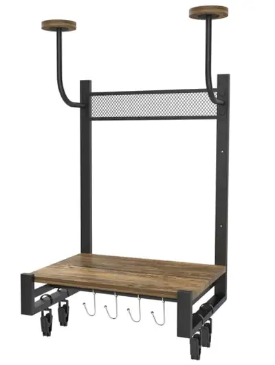 Coat rack and helmet holder. New never used. Come with mounting hardware. 16" wide x 29.5" high × 13...