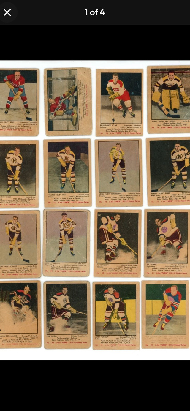 Hockey card collector looking for 1951/52 Parkhurst  in Arts & Collectibles in City of Montréal