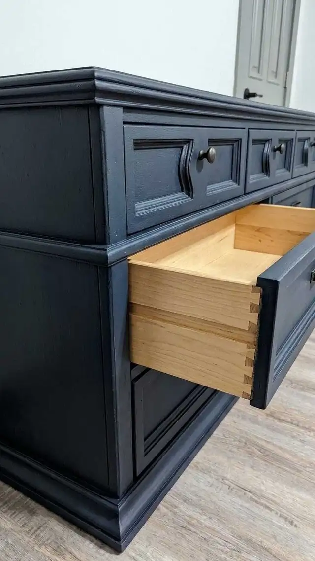 Solid Wood Dresser - Charcoal Blue in Dressers & Wardrobes in City of Toronto - Image 3