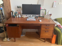 Beautiful, large teak desk