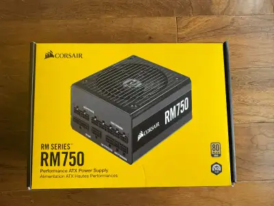 Corsair RM750 80+ GOLD Certified power supply Removed from my last system to upgrade to a 1000W. Per...