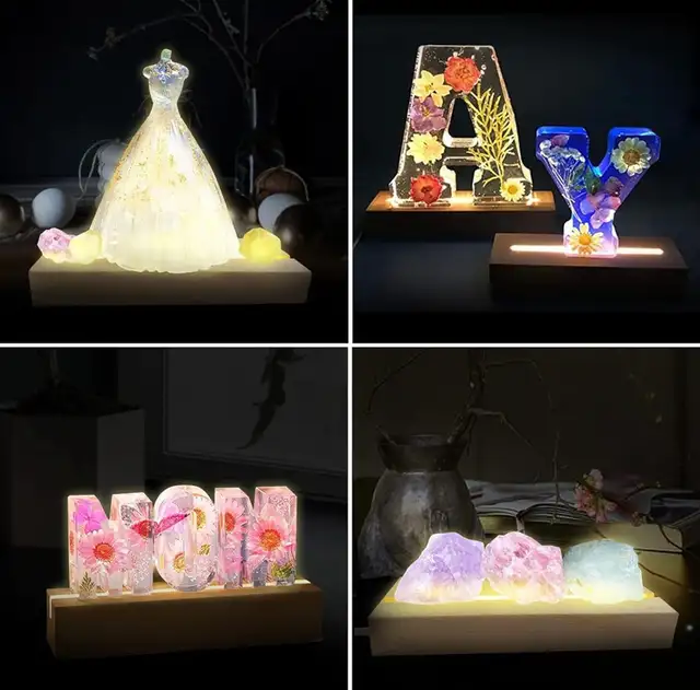New Wooden LED Light Display Base 2 Pieces  in Home Décor & Accents in Oshawa / Durham Region - Image 9