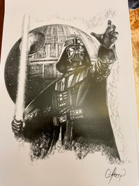 Claudio Aboy Signed B&W Prints Star Wars Star Trek GOT