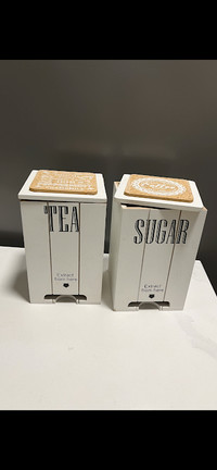 Tea/sugar wooden canisters