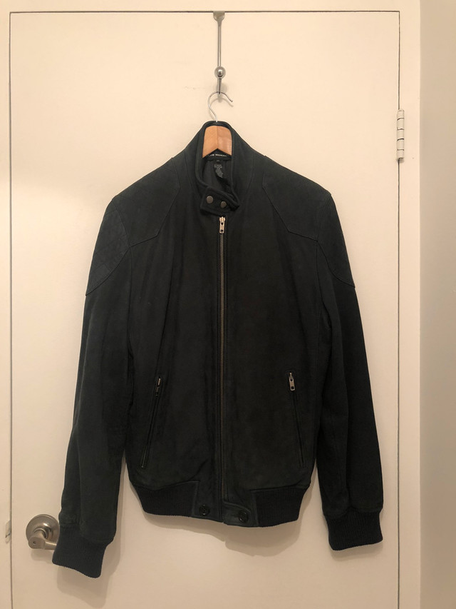 Veste Moto cuir CLUB MONACO leather Biker jacket (size S) dans Hommes  à Ville de Montréal