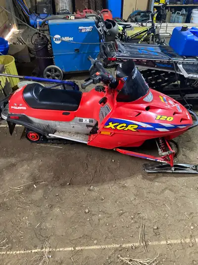 Kids Polaris xcr 120 for sale. Good shape has a cracked windshield. Ran fine last year but carb must...