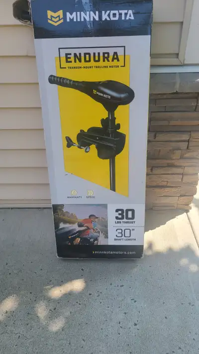 Minn Kota Endura 30 trolling motor Perfect for small boats, inflatables and kayaks INCLUDES: *Comple...