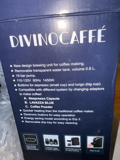 3-in-1 Espresso Coffee Maker / Machine à espresso 3-en-1 * Nespresso, Lavazza Blue & Ground Coffee /...