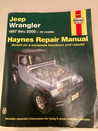 Haynes Jeep Wrangler Manual 1987 - 2000