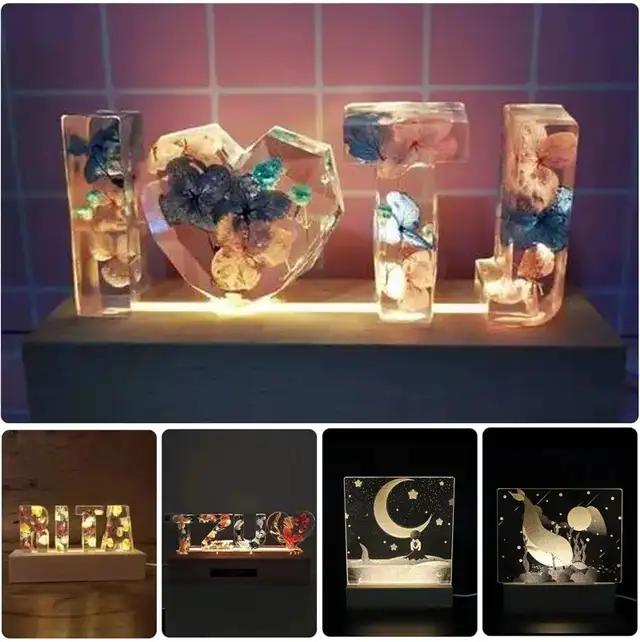 New Wooden LED Light Display Base 2 Pieces  in Home Décor & Accents in Oshawa / Durham Region - Image 8