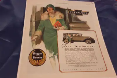 1928 Chevrolet True Distinction Original Ad, View more