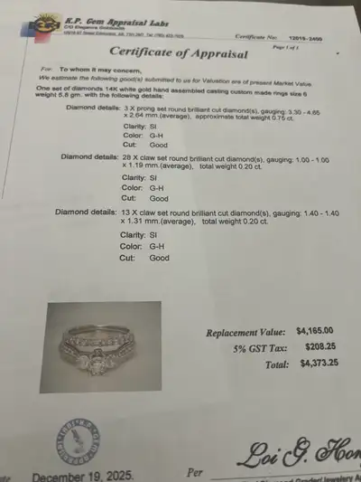 14 k diamond rings, View more