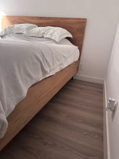 EQ3 King size acacia solid wood bed frame, View more